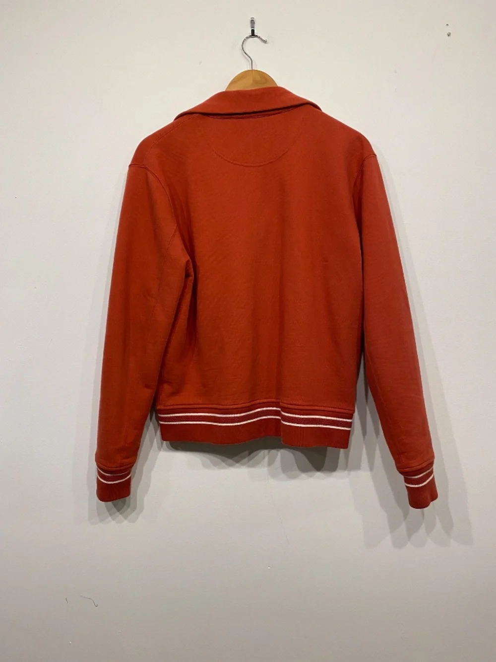 Mr P. Contrast-Tipped Cotton Blouson Jacket in Orange Medium